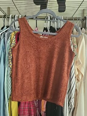 Rust Brown Sleeveless Tank Top - Women